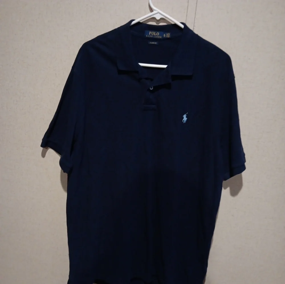 Polo Ralph Lauren Navy Blue Short Sleeve Polo Shirt classic Fit  - Men's SizeXL